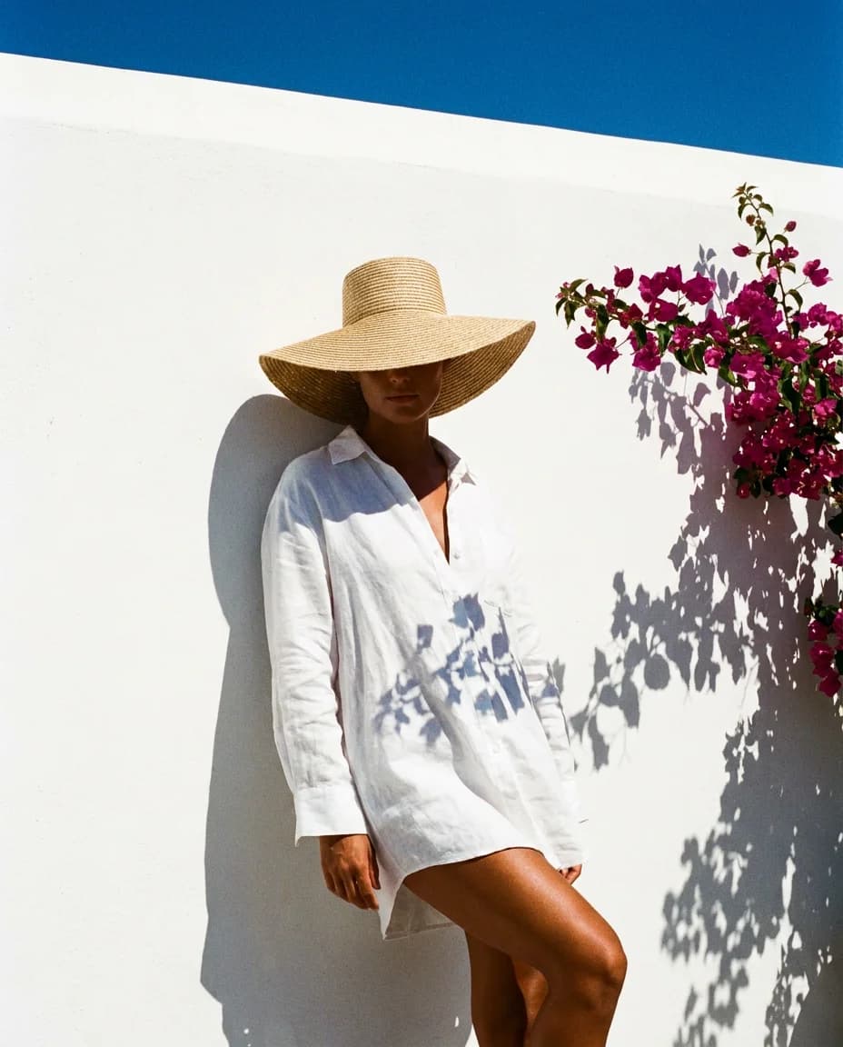 Hard Noon Sun on a Whitewashed Wall
